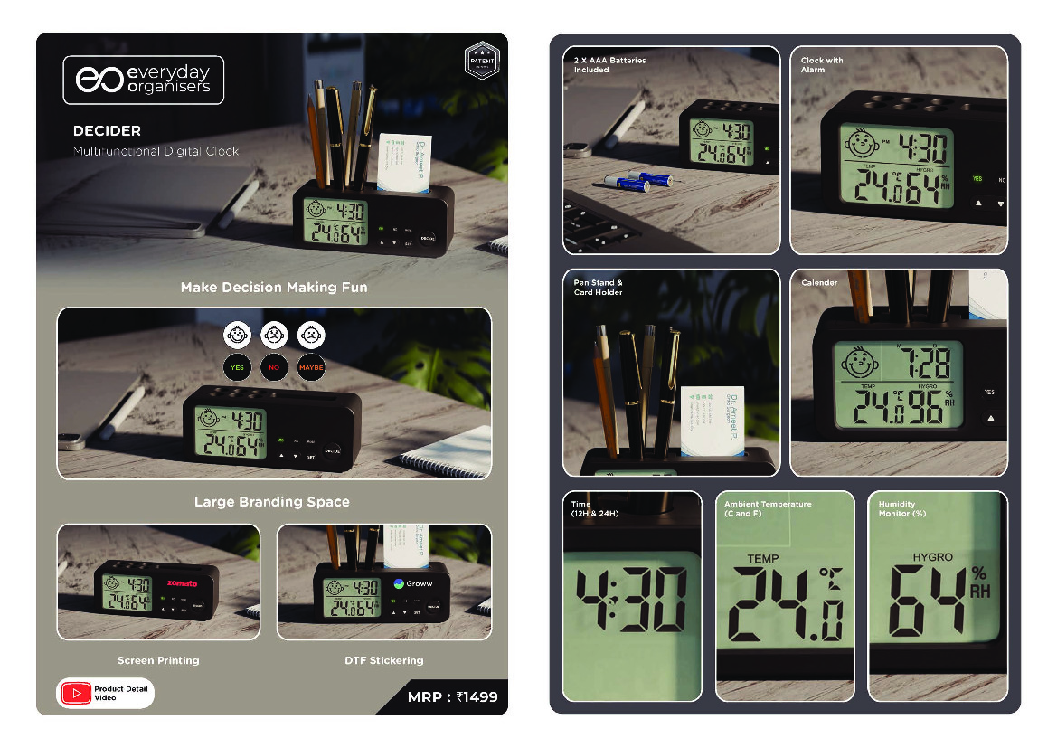 Decider - Multi Functional Digital Clock