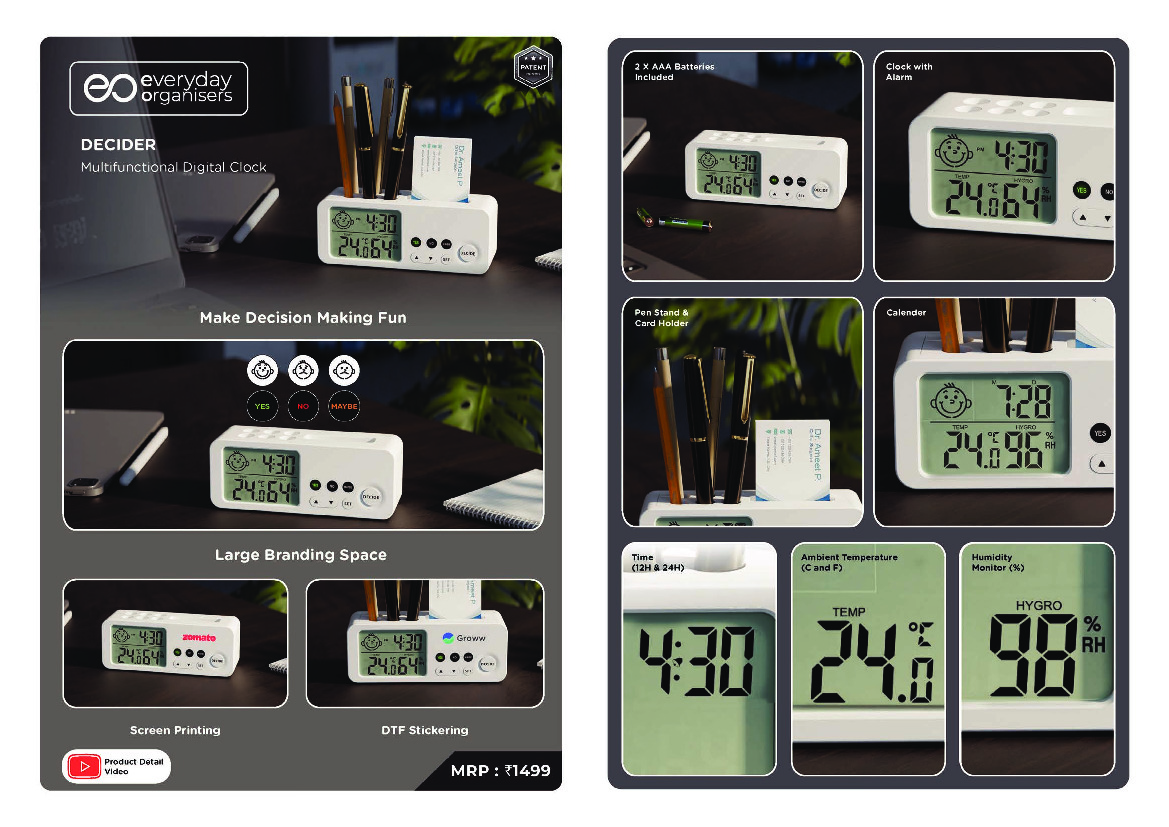 Decider - Multi Functional Digital Clock
