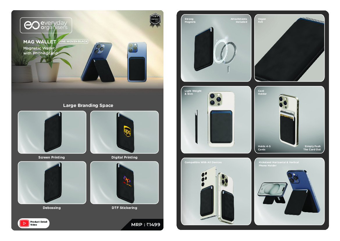 Mag wallet with mobile stand