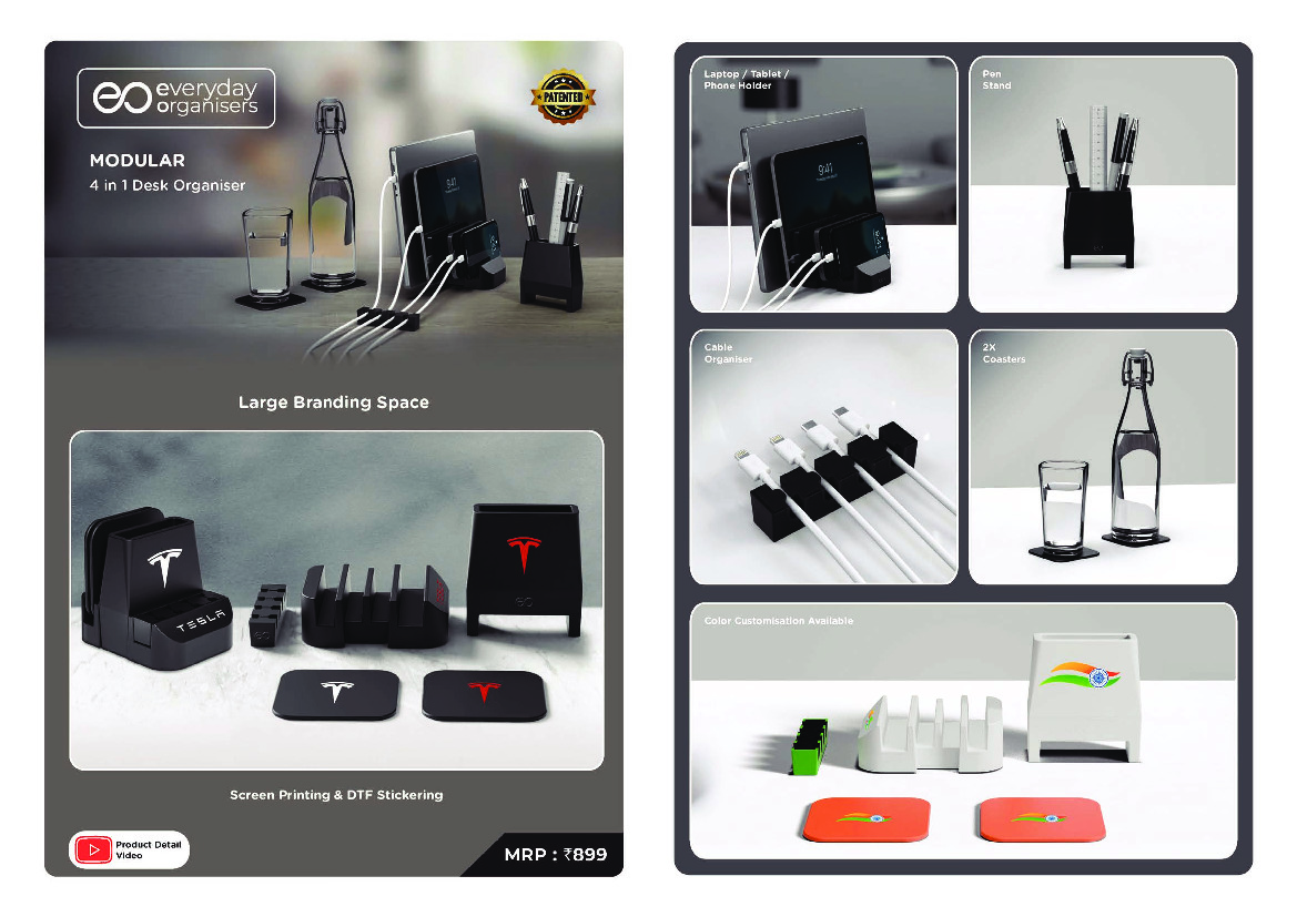 Modular 4 in 1 Desk Organiser