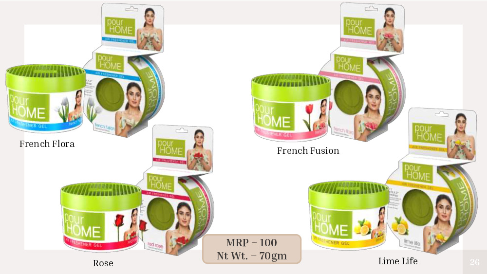 Gel - Air Freshner French Fusion - Gel Diffuser, Fresh fragrance, 3 in 1 Tech - Inhibit Bacteria - 30 Days