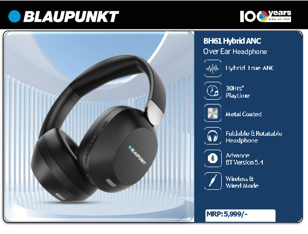 Blaupunkt BH61 Hybrid ANC Over Ear Headphone