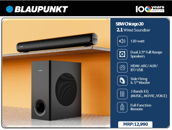 Blaupunkt SBW Chicago 20 2.1Wired Soundbar