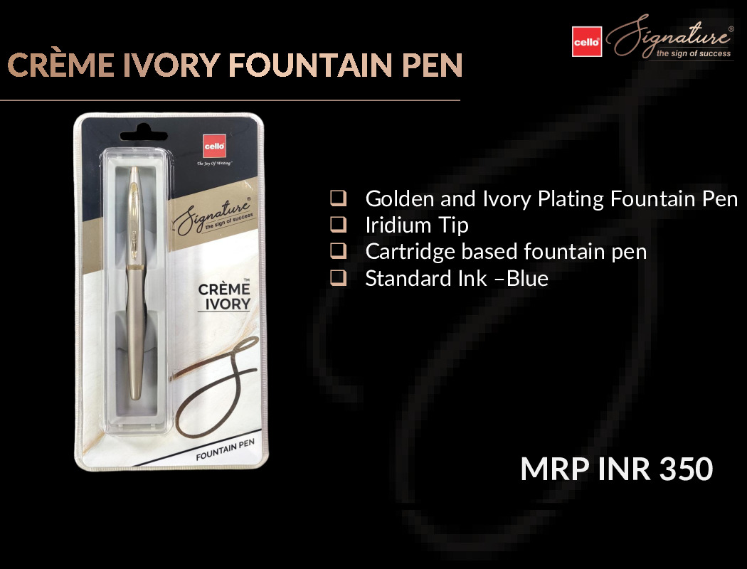 Cello Creme Ivory Fountain Pen