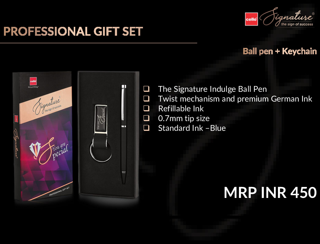 Cello Professional Giftset - Indulge Ball Pen & Keychain