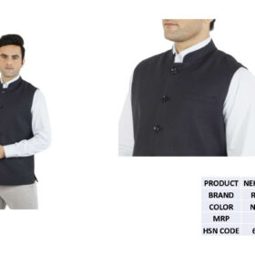 Raymonds Waist Coat Bundi - Navy Blue
