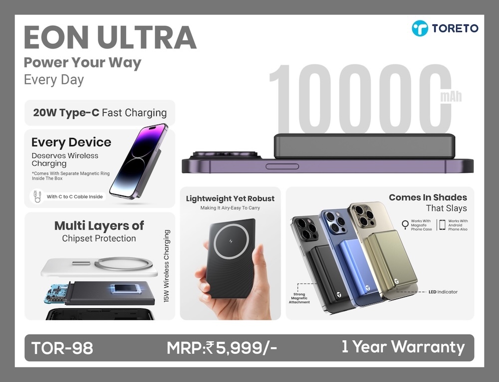 Toreto Eonultra Wireless Powerbank