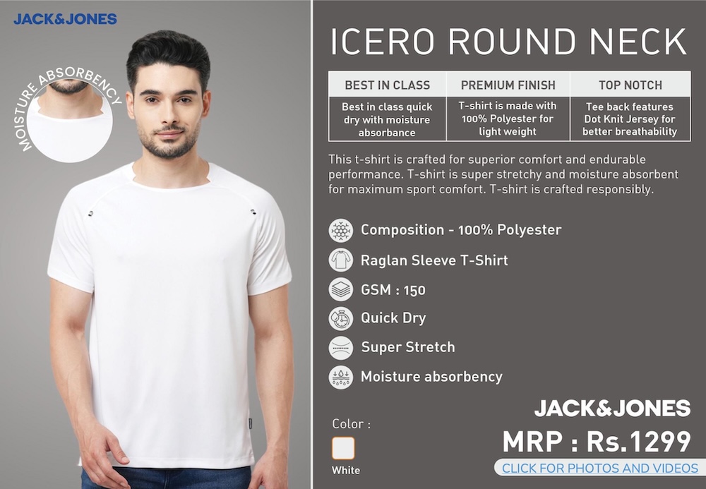 Jack & Jones Icero Round Neck Tee - White