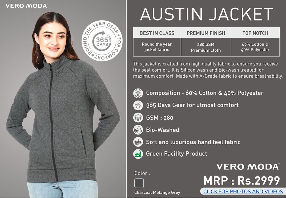 Vero Moda Austin Jacket - Grey Melange