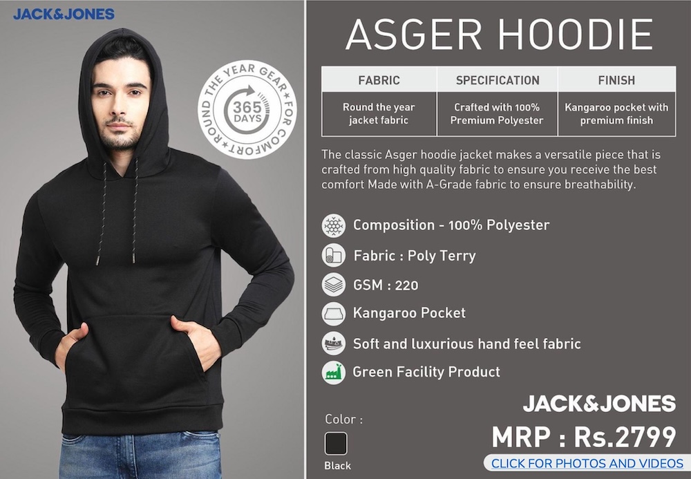 Jack & Jones - Asger hoodie - Black