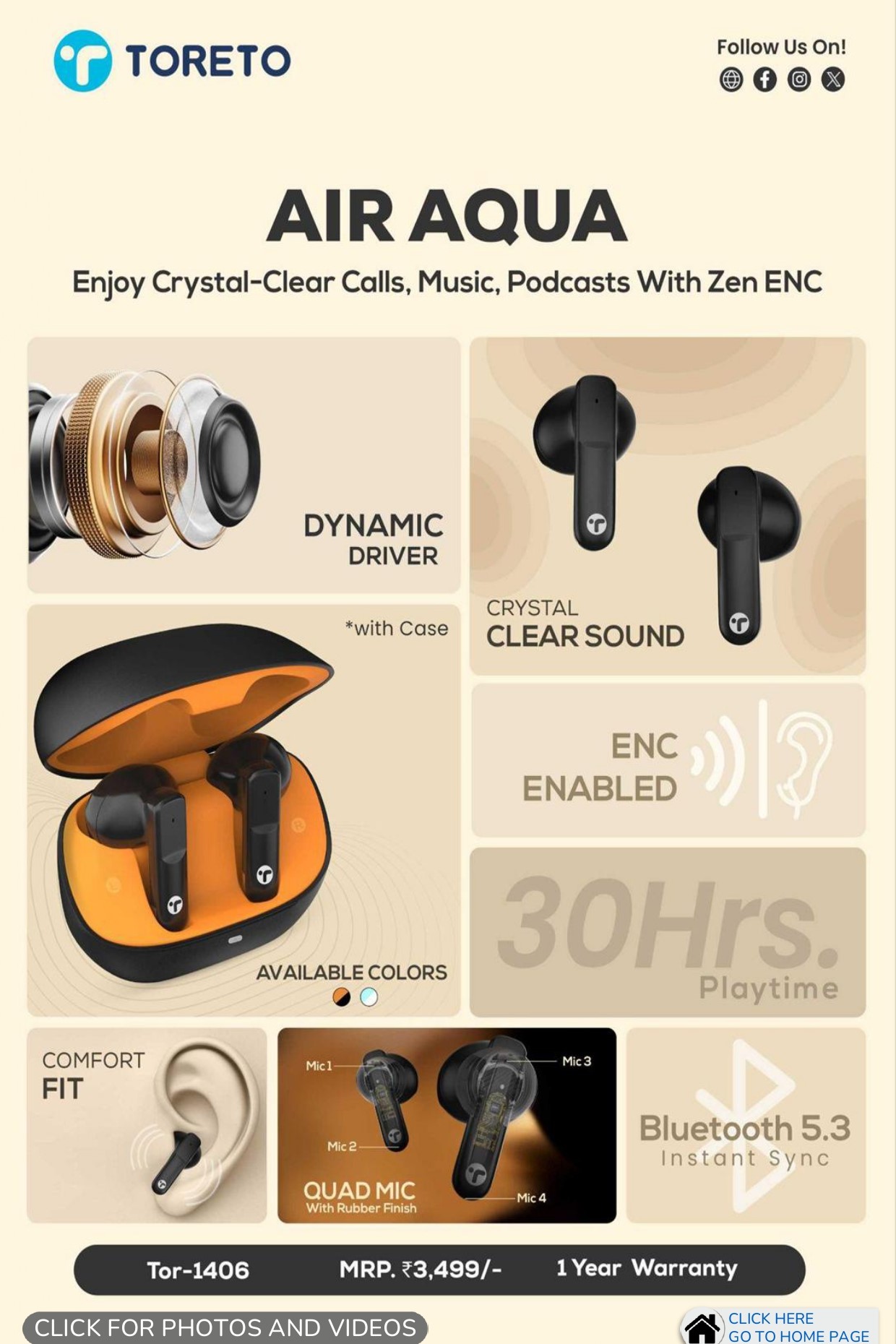 Toreto Air Aqua Earbuds