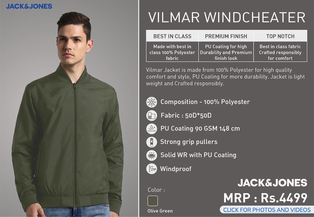Jack & Jones Vilmar Wind Cheater Jacket - Olive Green