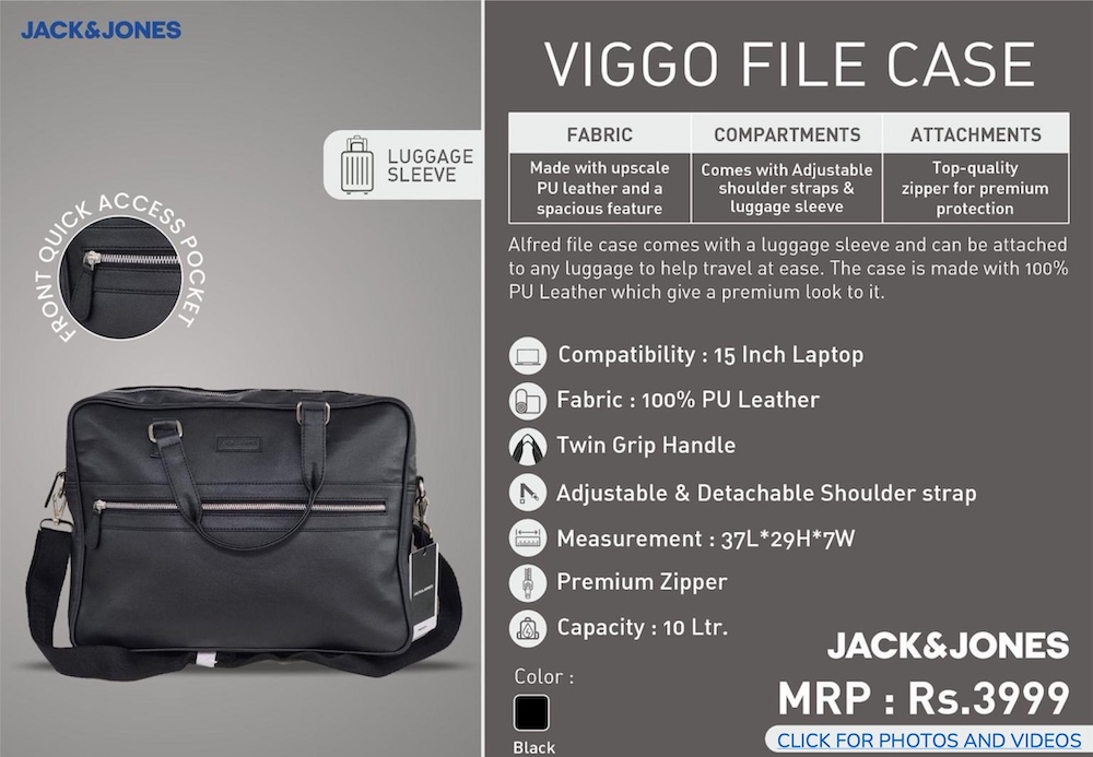 Jack & Jones Viggo Slide Pro Filecase - Black