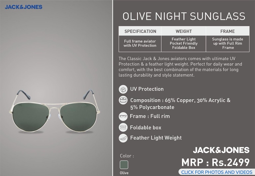 Jack & Jones Sunglasses - Olive Night