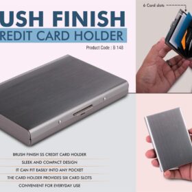 Brush finish SS Credit card holder - 6 Card slots