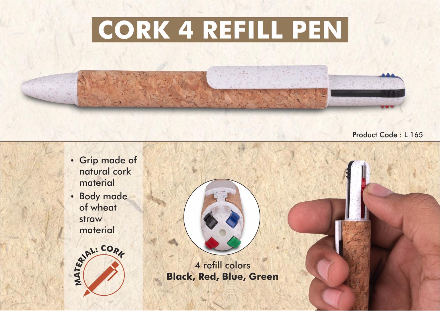 Cork 4 refill pen