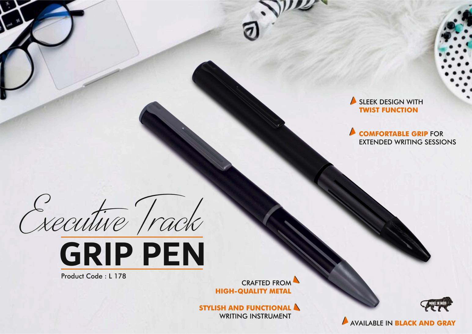 Executive Track Grip Metal Pen