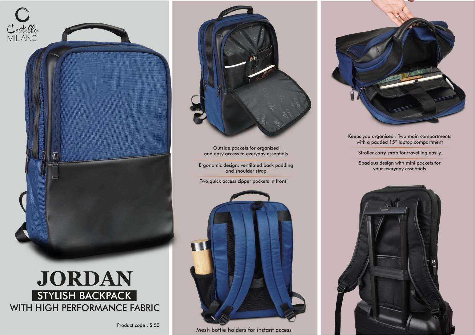 Jordan Blue/black backpack bag