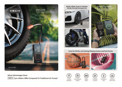Xech Inflate Rechargeable Tyre Inflator