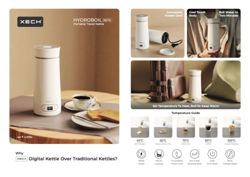 Xech Hydroboil Digital Travel Kettle