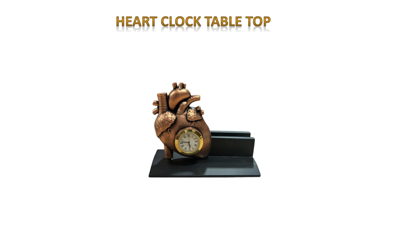Fiber Heart Clock card holder