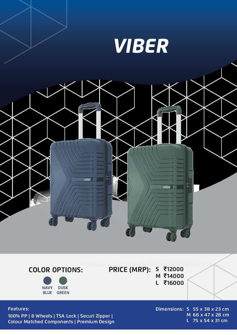 Safari Viber Trolley Suitcase 77cm