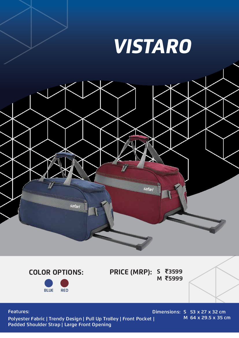 Safari Vistaro Duffel Trolley 64cm Bag