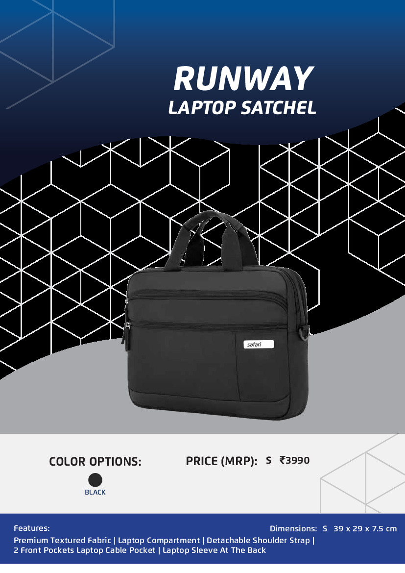 Safari Runway Laptop Satchel