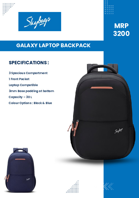 Skybags Galaxy Laptop Backpack