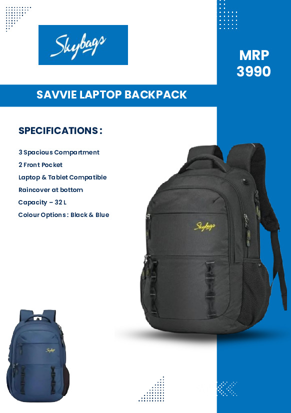 Skybags Savvie Laptop Backpack