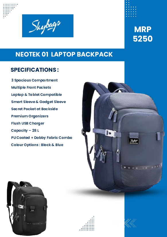 Skybags Neotek 01 Laptop Backpack