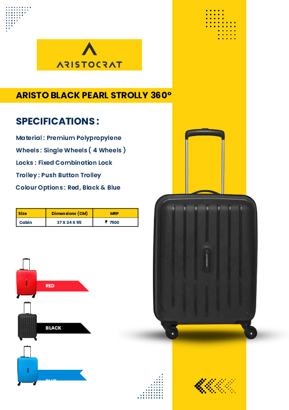 VIP Aristocrat ARISTO BLACK PEARL STROLLY 360 - Trolley