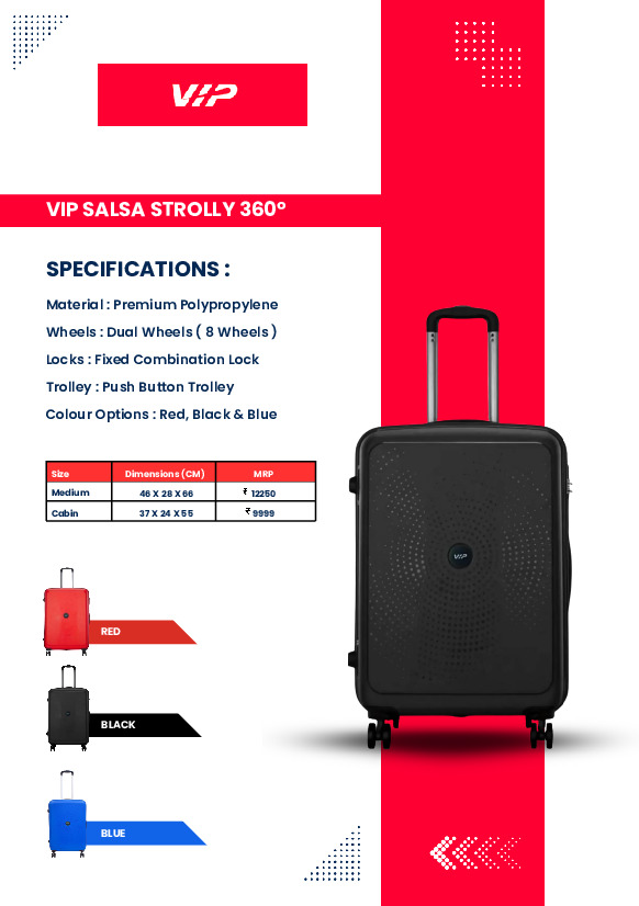 VIP SALSA STROLLY 360 - 55 cm Trolley