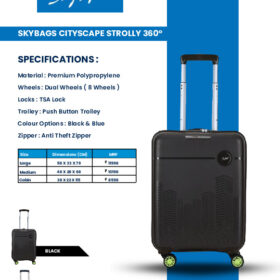 SKYBAGS CITYSCAPE STROLLY 360 - 56 cms Trolley