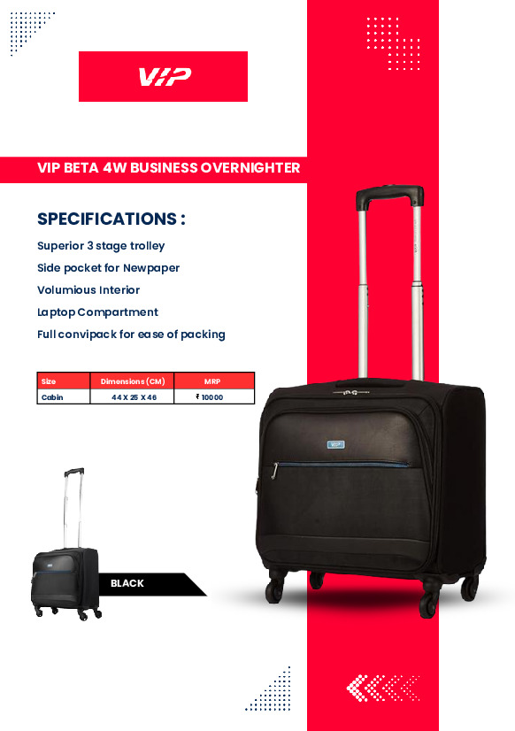 VIP BETA 4W BUSINESS OVERNIGHTER - Cabin Trolley