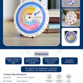 Plastic Wheel Chart with Stand - Pregnancy chart - MOQ 500