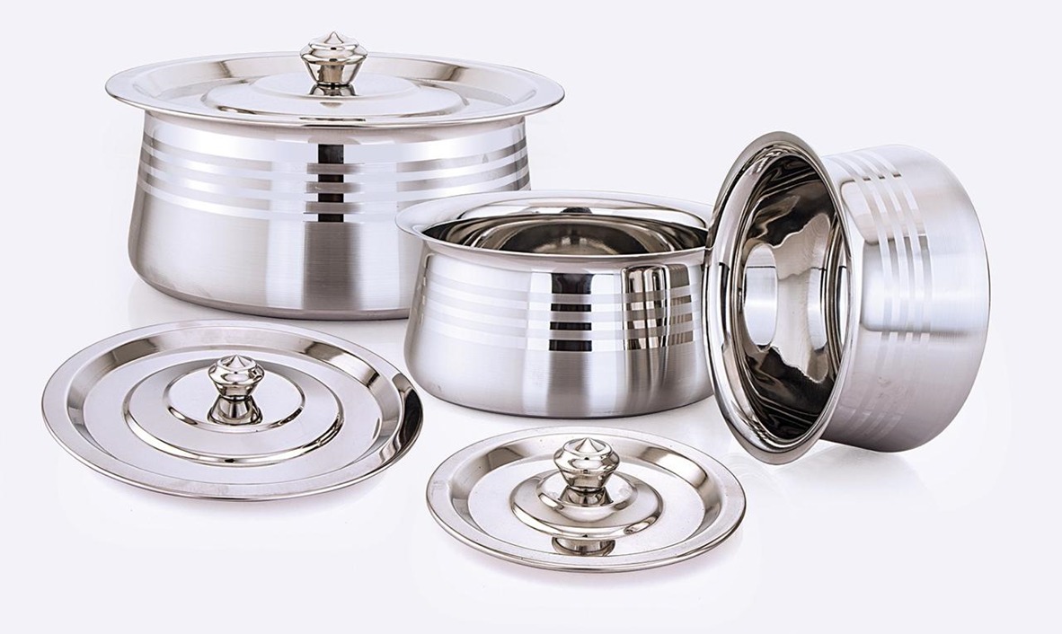 Premium Stainless Steel - Queen silver - Hammered Design - 6 Pcs