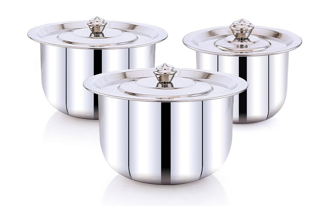premium Stainless Steel - Delight plain - Tope Set - 6 pcs