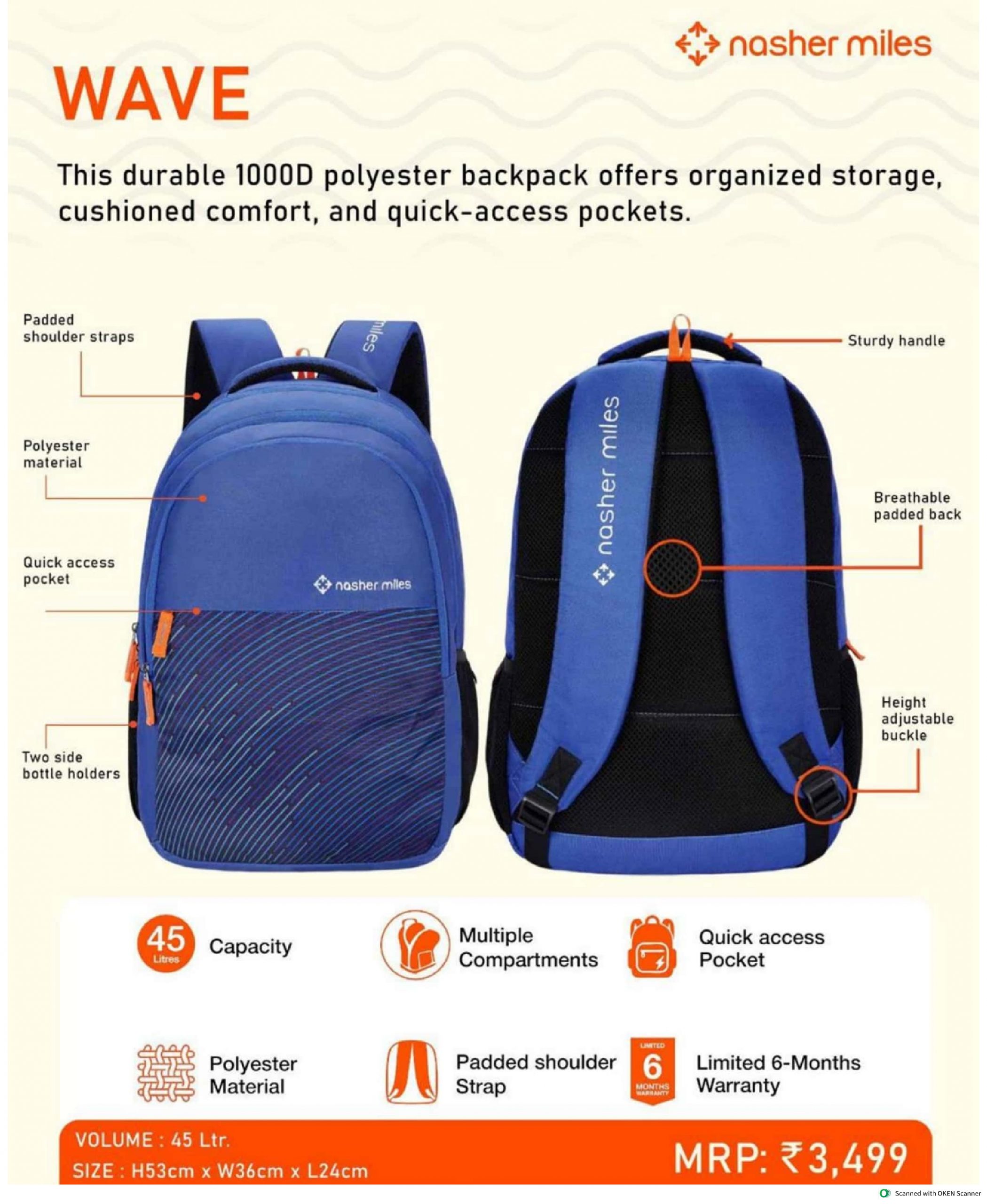 Nasher Miles Wave Backpack