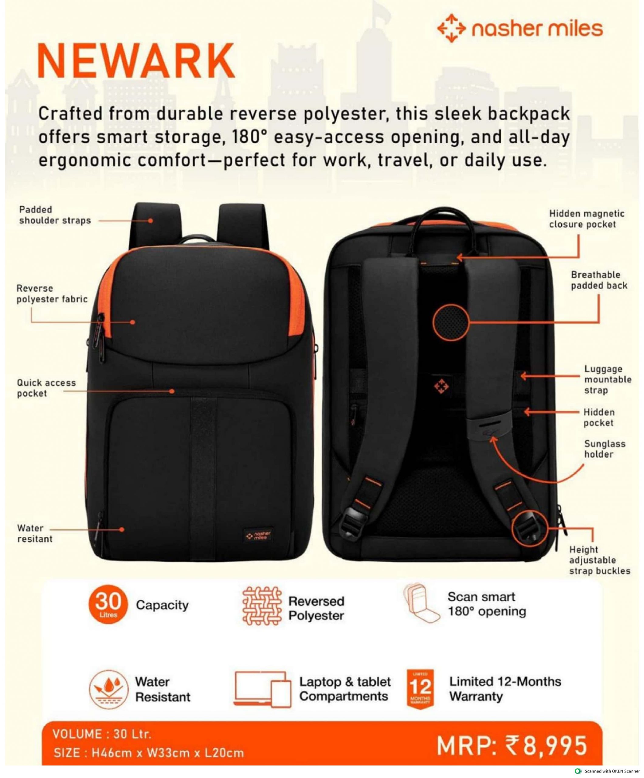 Nasher Miles Newark Backpack