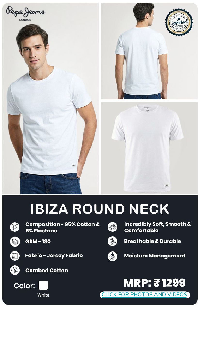 Pepe Jeans Ibiza Round Neck White