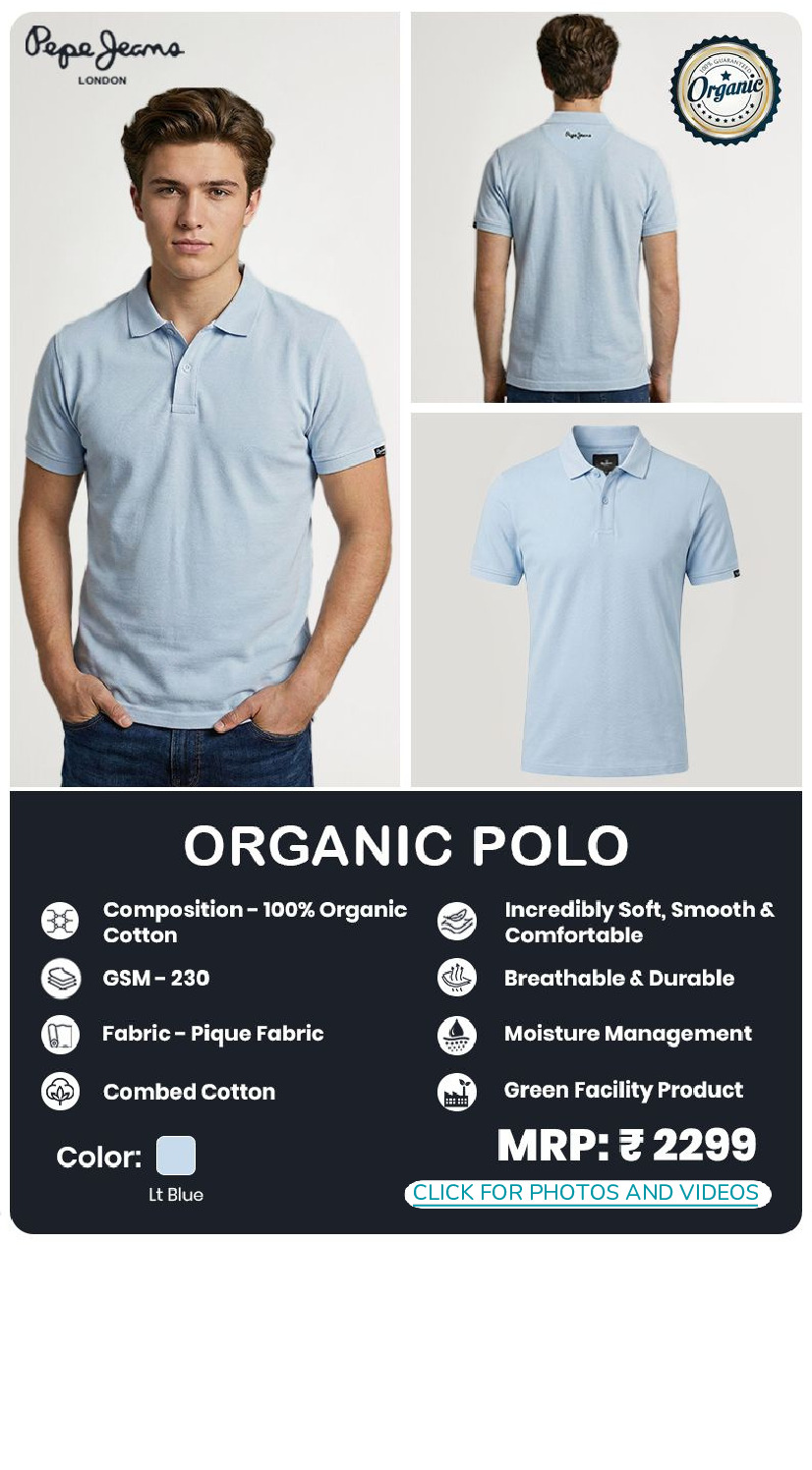 Pepe Jeans Organic Polo lt blue