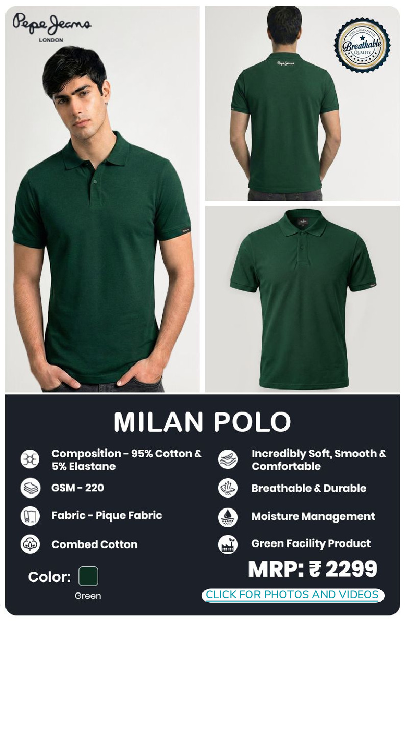 Pepe Jeans Milan Polo Green