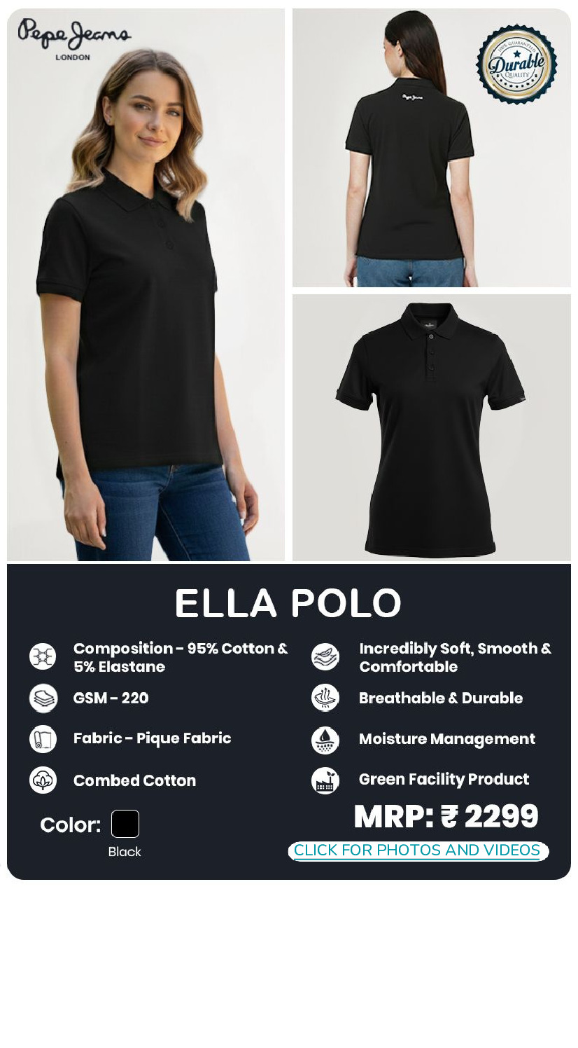 Pepe Jeans Ella Polo Black