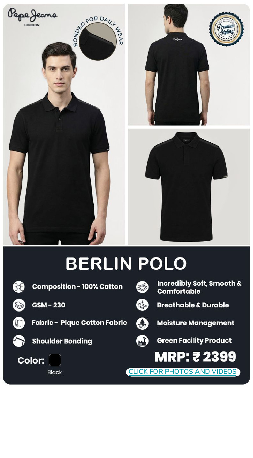 Pepe Jeans Berlin Polo Black
