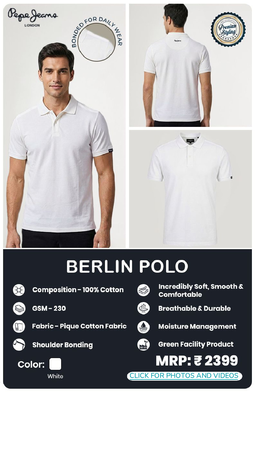 Pepe Jeans Berlin Polo White