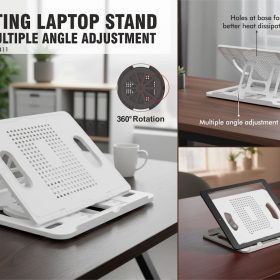 Rotating laptop stand with Multiple Angle adjustment