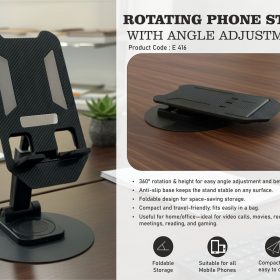 Rotating phone stand with Angle adjustment – Foldable body – Budget friendly choice